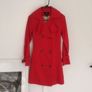 HM red utility trench jacket like new red coat